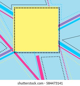 Abstract composition with simple geometric figures, art background