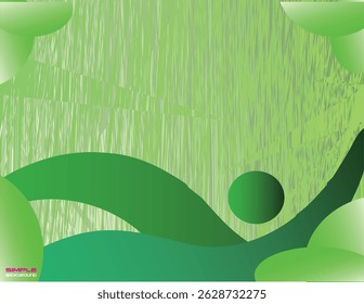 Abstract composition simple green background