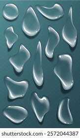 Composição abstrata dos esfregaços, textura da gota de água, gel líquido ou creme. Fundo colorido. Usado para produtos cosméticos, publicidade, web design.