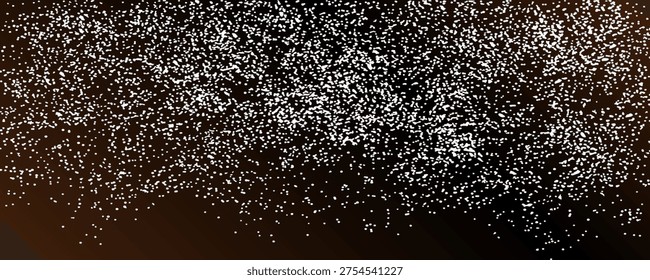 Abstract composition, snowfall theme backdrop, snowstorm maelstrom, white dots surface, black cosmic sky, outer space vortex icon, starburst light, snow blast weather wallpaper, EPS10 illustration,