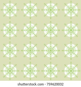Abstract composition with snowflakes, pattern