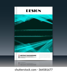 Abstract composition, space galaxy, star constellation, laser ray, a4 brochure title sheet, blue cosmic sky icon, text frame surface, creative figure, logo sign, firm banner form, flier fashion, EPS10
