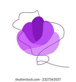 abstract composition with spots and lines on white