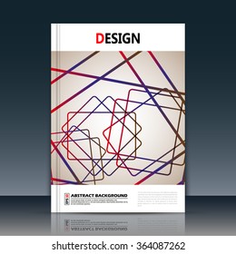 Abstract composition, square icon plexus, quadrate text frame surface, a4 brochure title sheet, quadrangle construction, creative figure, logo sign, firm banner form, flier fashion, EPS10 illustration