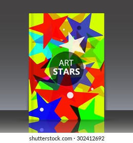 Abstract composition, stars, Brochures, background. EPS 10 vector illustration