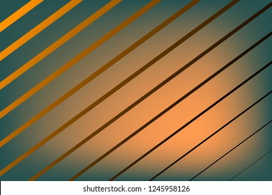 Abstract composition of straight, color, gradient, diagonal lines on a gradient background. Vector image.