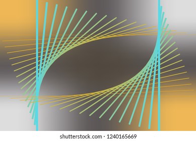 Abstract composition of straight, colored, gradient lines on a gradient background. Vector image.