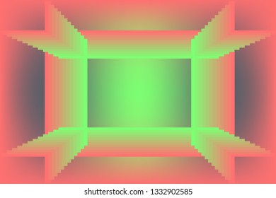 Abstract composition of straight, colored, gradient lines on a gradient background. Vector image.