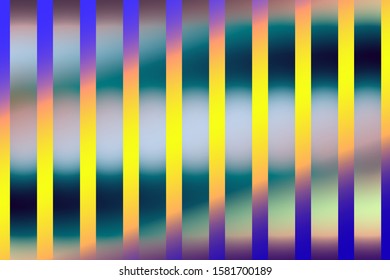 Abstract composition of straight, vertical, colored, gradient stripes on a gradient background. Vector image.