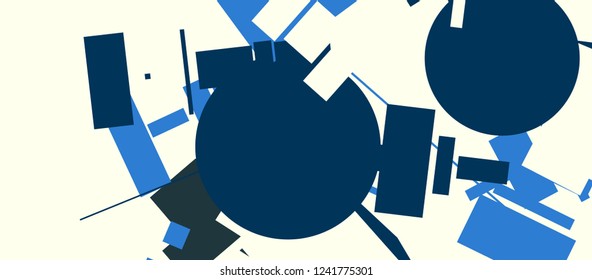 An abstract composition in a style of supermatism. Creative geometric background. Colorful retro wallpaper. The image format is suitable for printing on a mug.