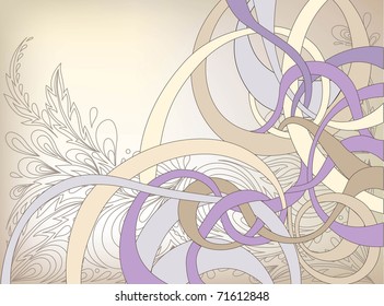 abstract composition with tape and pattern