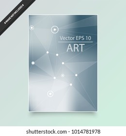 Abstract composition. Text frame surface. Green, yellow, blue, orange a4 brochure cover design. Title sheet model set. Polygonal space icon. Vector front page font. Ad banner form texture. Flier fiber