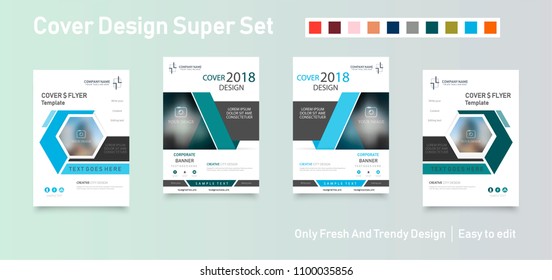 Abstract composition. Text frame surface. Green, yellow, blue, orange a4 brochure cover design. Title sheet model set. Polygonal space icon. Vector front page font. Ad banner form texture. Flier fiber