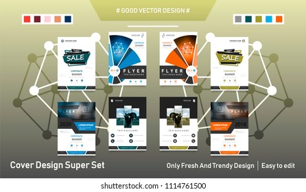 Abstract composition. Text frame surface. Green, yellow, blue, orange a4 brochure cover design. Title sheet model set. Polygonal space icon. Vector front page font. Ad banner form texture. Flier fiber