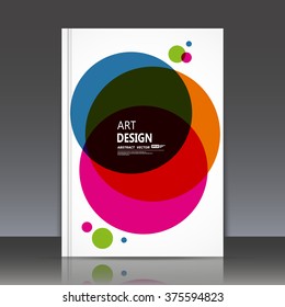 Abstract composition, text frame surface, white a4 brochure title sheet, creative figure, round logo sign construction, banner form texture, blue pink, orange circle icon, flyer fiber, EPS10 backdrop