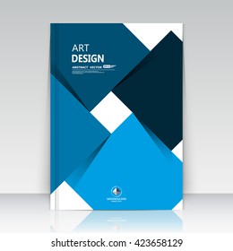 Abstract Composition. Text Frame Surface. A4 Brochure Cover. White Title Sheet. Creative Logo Figure. Ad Banner Form Texture. Blue Square Icon Label. Box Blocks Flyer Fiber. EPS10 Backdrop. Vector Art