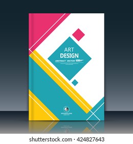 Abstract composition. Text frame surface. A4 brochure cover. White title sheet. Creative logo figure. Ad banner form texture. Blue, red square icon. Box blocks flyer fiber. EPS10 backdrop. Vector art