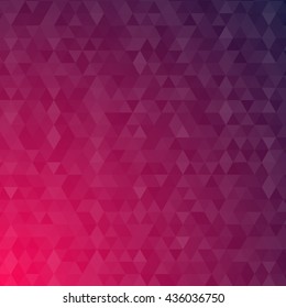 Abstract composition. Text frame surface. Red wallpaper. Creative mosaic figure. Triangles inlay icon. Title sequence. Startup display. Screen saver. Banner form. Flier fashion. Vector image