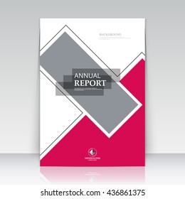 Abstract composition. Text frame surface. Brochure cover. White title sheet. Creative logo figure. Ad banner form texture. Pink triangle, grey box block icon. Flyer fiber backdrop. Vector illustration