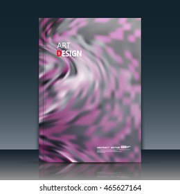Abstract composition. Text frame surface. Purple a4 brochure cover design. Title sheet layout model. Creative front page art. 