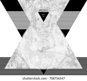 Abstract composition with textured geometric shapes. Marble composition. Minimal design poster. Vector illustration EPS10