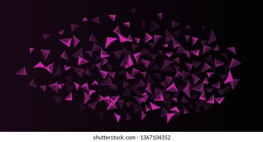 Abstract composition of  triangle. 3D vector illustration . Creative geometric background.  Mangent  three-dimensional  geometric triangle in space.