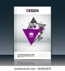 Abstract composition, triangle part construction, text frame surface, a4 brochure title sheet, creative figure icon, transparent contour logo sign, firm banner form, flier fashion, EPS10 illustration 
