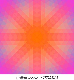 Abstract composition of triangles gathered in a circle. Vector Illustration, Graphic Design Useful For Your Design