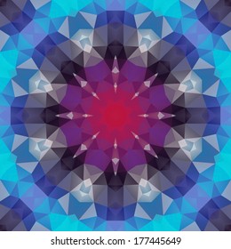 Abstract composition of triangles gathered in a circle. Vector Illustration, Graphic Design Useful For Your Design