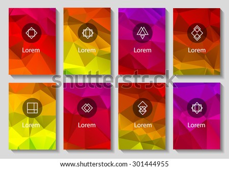 Abstract composition, triangles, logo, Brochures, background, EPS 10 vector illustration