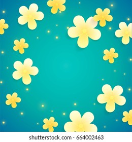 Abstract composition with tropical flowers. Useful for advertising, design, prints and posters.Vector illustration.