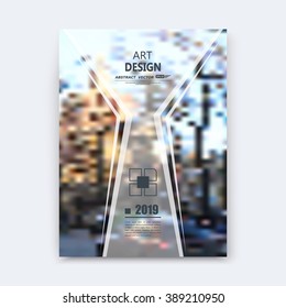Abstract composition, urban city polygonal font texture, figure part construction, white a4 brochure title sheet, creative megalopolis icon, commercial logo surface, firm banner form, EPS flier fiber