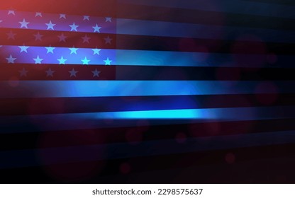 Abstract composition USA flag, American national symbol