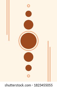 Composición abstracta. Ilustración vectorial. Fondo contemporáneo. Impresión artística de mediados de siglo. La decoración de las paredes de Boho.