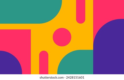 Abstract composition with vibrant colors against a dynamic background