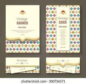 Abstract composition of vintage style, Brochures, diploma, background EPS 10 vector illustration