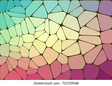 Abstract composition with voronoi geometric shapes