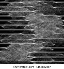 Abstract composition of waves, signals. Background or texture illustration for technological design.