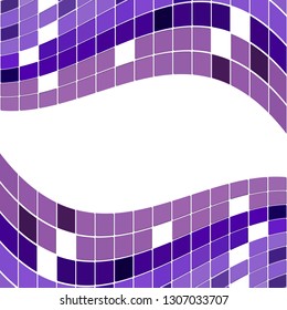 Abstract composition with wavy mosaic on a white background. Bright saturated colors. Vector illustration for your design.