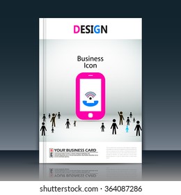 Abstract composition, white a4 brochure title sheet, manage human resources, HR organization chart, global people communication, international market, leadership, head, director, EPS 10 illustration
