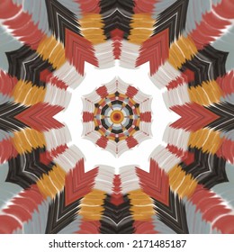 Abstract composition in yellow, red, blue, black colors. Modern creative hand drawn background.