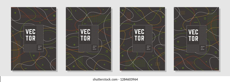 Abstract composition for your design - banners, posters, placards, brochures, flyers etc. Eps10 vector template set.