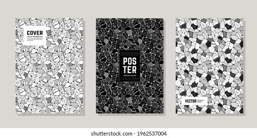 Abstrakte Komposition für Ihr Design - Banner, Plakate, Plakate, Plakate, Broschüren, Flyer etc. + Nahtloses Muster. Eps10 Vektor Template Set.