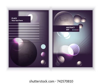 Abstract compositions from the rounded bands, futuristic and modern colors. Vector templates for posters, banners, flyers and presentations.