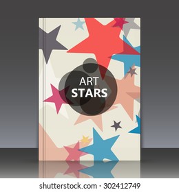 Abstract composition,stars, Brochures, background. EPS 10 vector illustration