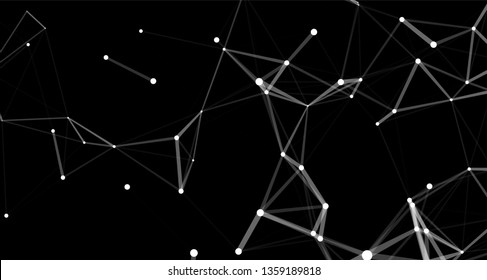 Abstract composition.white lines on a dark background. plexus background. vector background. abstract white lines.