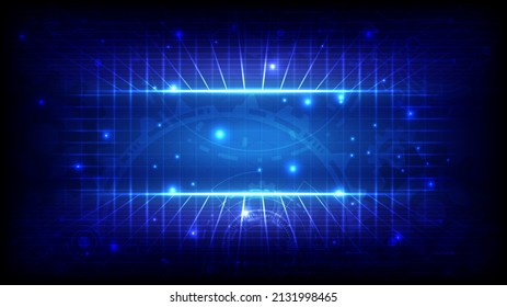 Abstract Computer background. graphic data, technology, decryption, algorithm, encryption and laser grid element. Placeholder, landing page and template technology gear. Circuit board
