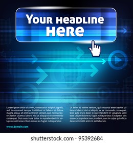 Abstract computer background with place for headline and text. Vector file.