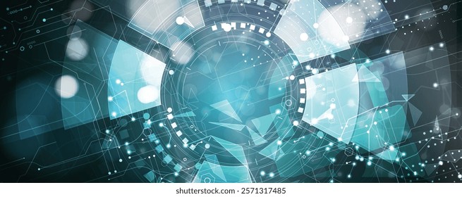 Abstract Computer cloud storage technology background. network visual connection