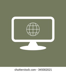 Abstract Computer display isolated on white baskground.Vector illustration